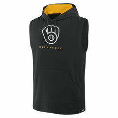 Milwaukee Brewers Fanatics Fire Speed Sleeveless Pullover Hoodie - MLB