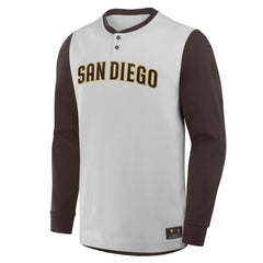 San Diego Padres Fanatics Clubhouse Long Sleeve Henley Shirt - MLB