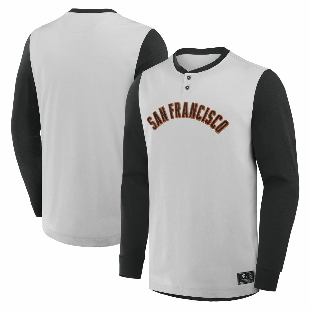 San Francisco Giants Fanatics Clubhouse Long Sleeve Henley Shirt - MLB