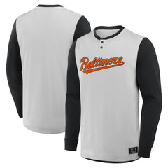 Baltimore Orioles Fanatics Clubhouse Long Sleeve Henley Shirt - MLB