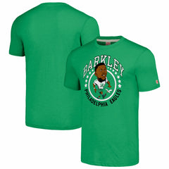 Saquon Barkley Philadelphia Eagles Homage Unisex Caricature Player Tri-Blend T-Shirt Kelly Green | NFL