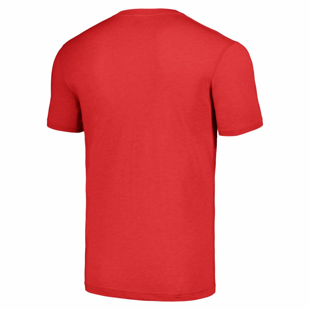 Christian McCaffrey San Francisco 49ers Homage Unisex Caricature Player Tri-Blend T-Shirt Scarlet | NFL