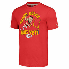 Travis Kelce Kansas City Chiefs Homage Unisex Caricature Player Tri-Blend T-Shirt Red | NFL