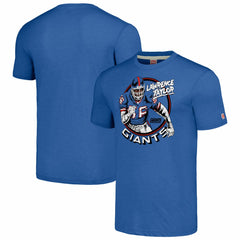 Lawrence Taylor New York Giants Homage Unisex Caricature Retired Player Tri-Blend T-Shirt Royal | NFL