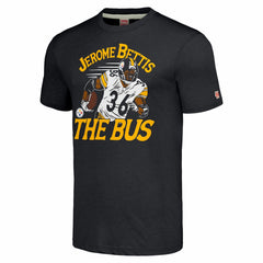 Jerome Bettis Pittsburgh Steelers Homage Caricature Retired Player Tri-Blend T-Shirt Charcoal | NFL