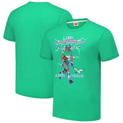 Saquon Barkley Philadelphia Eagles Homage Unisex NFL Blitz Player Tri-Blend T-Shirt Heathered Kelly Green | NFL