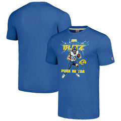 Puka Nacua Los Angeles Rams Homage Unisex NFL Blitz Player Tri-Blend T-Shirt Royal | NFL