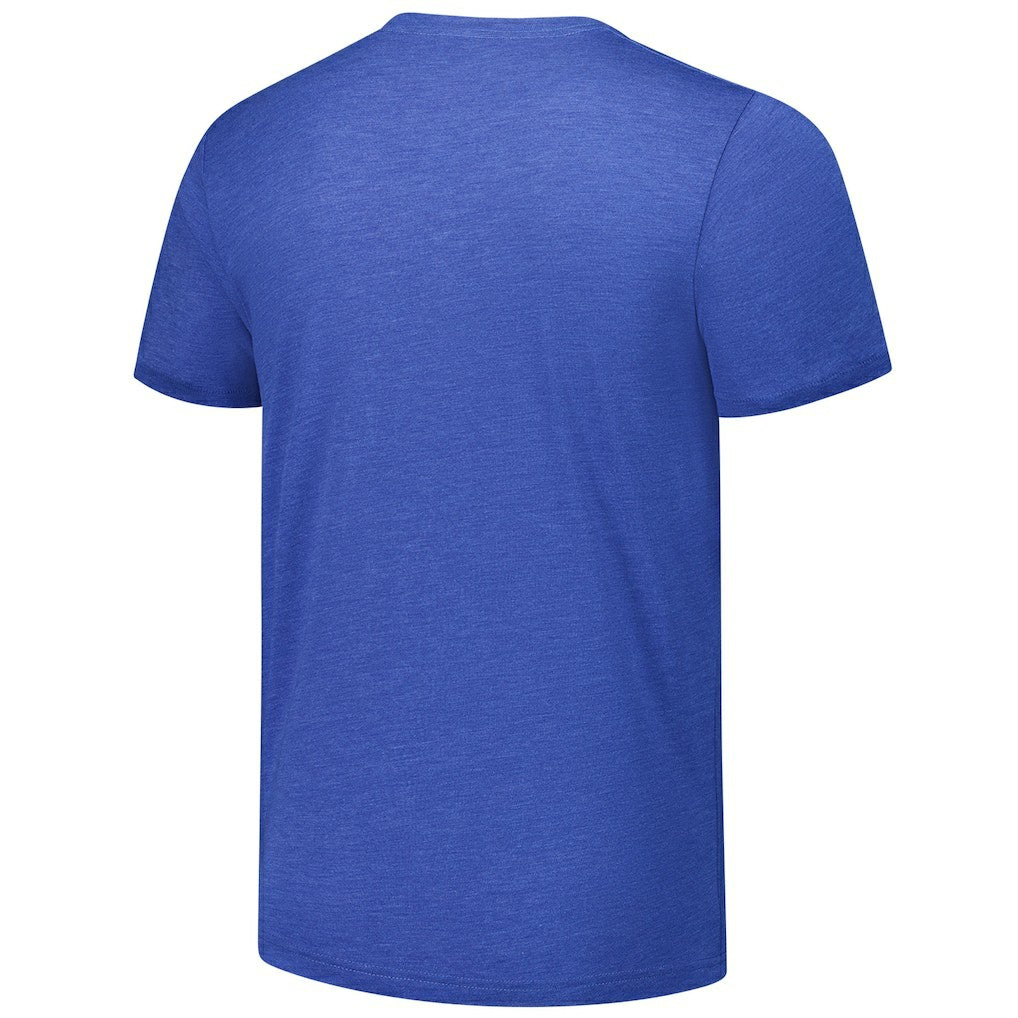 Lawrence Taylor New York Giants Homage Unisex NFL Blitz Retired Player Tri-Blend T-Shirt Heathered Royal | NFL