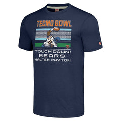 Walter Payton Chicago Bears Homage Unisex Tecmo Bowl Retired Player Graphic Tri-Blend T-Shirt Navy | NFL