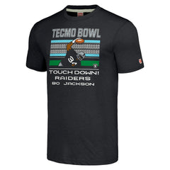 Bo Jackson Las Vegas Raiders Homage Unisex Tecmo Bowl Retired Player Graphic Tri-Blend T-Shirt Charcoal | NFL