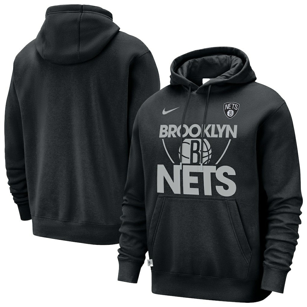 Brooklyn Nets Courtside Club Pullover Hoodie Black - NBA