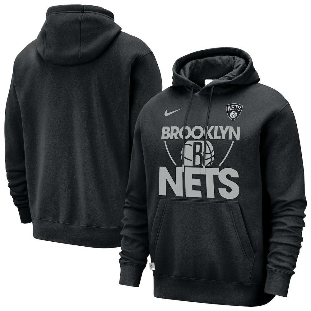 Brooklyn Nets Courtside Club Pullover Hoodie Black - NBA