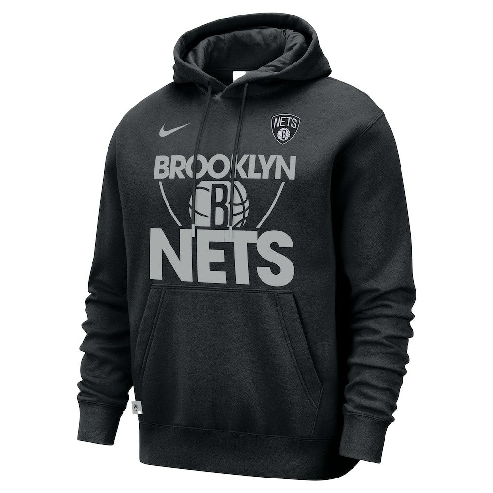 Brooklyn Nets Courtside Club Pullover Hoodie Black - NBA