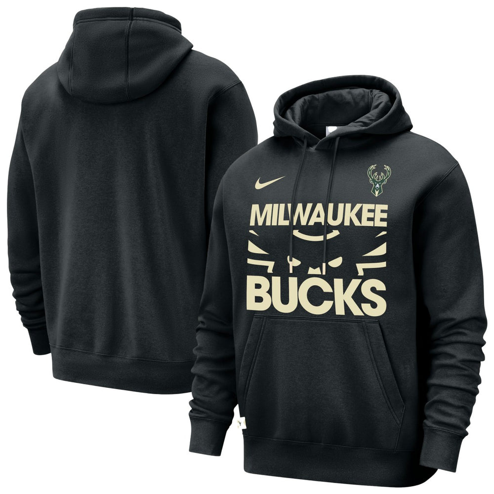 Milwaukee Bucks Courtside Club Pullover Hoodie Black - NBA