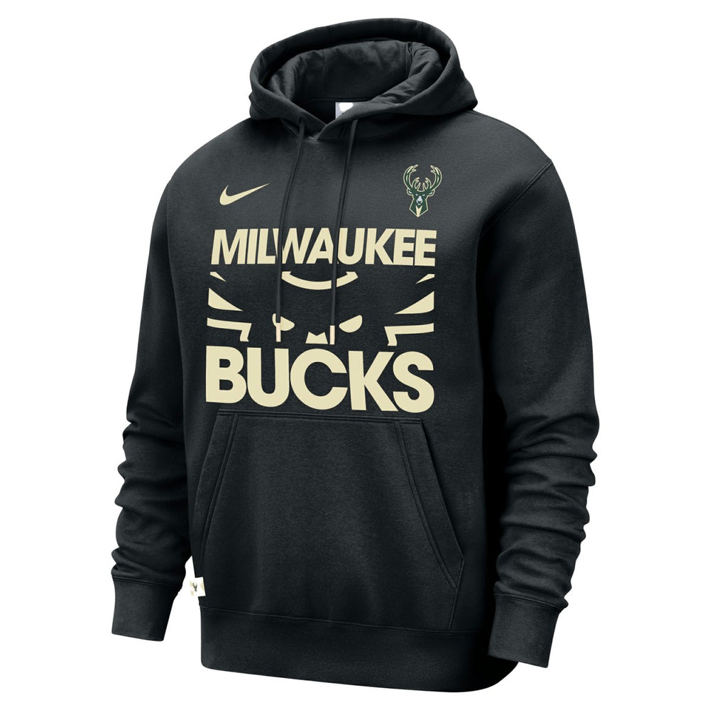 Milwaukee Bucks Courtside Club Pullover Hoodie Black - NBA