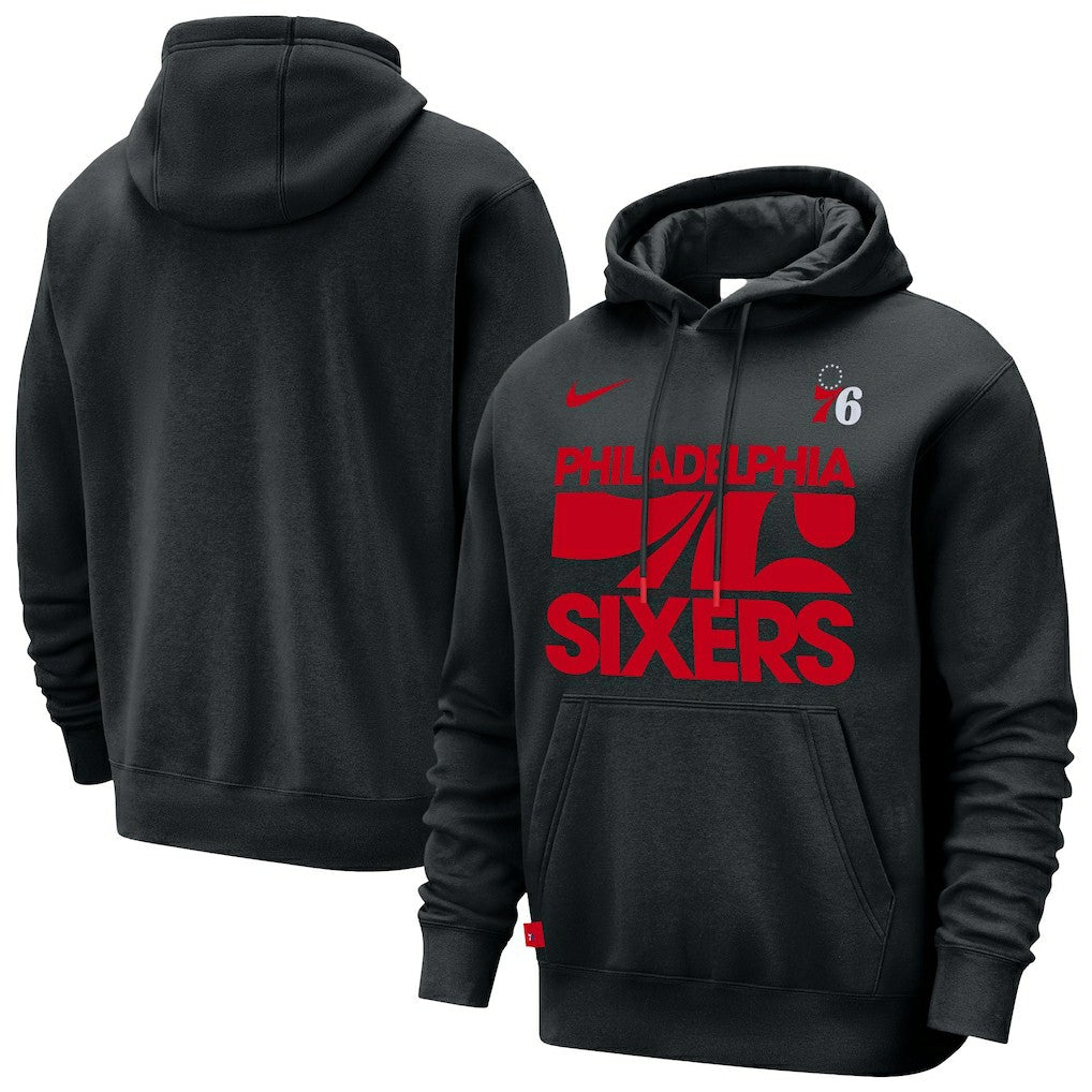 Philadelphia 76ers Courtside Club Pullover Hoodie Black - NBA