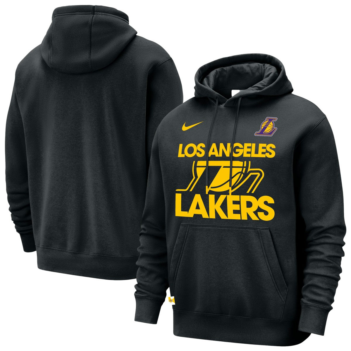 Los Angeles Lakers Courtside Club Pullover Hoodie Black - NBA