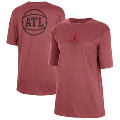 Atlanta Hawks Jordan Brand Women's Courtside Statement Edition Boyfriend T-Shirt Red - NBA