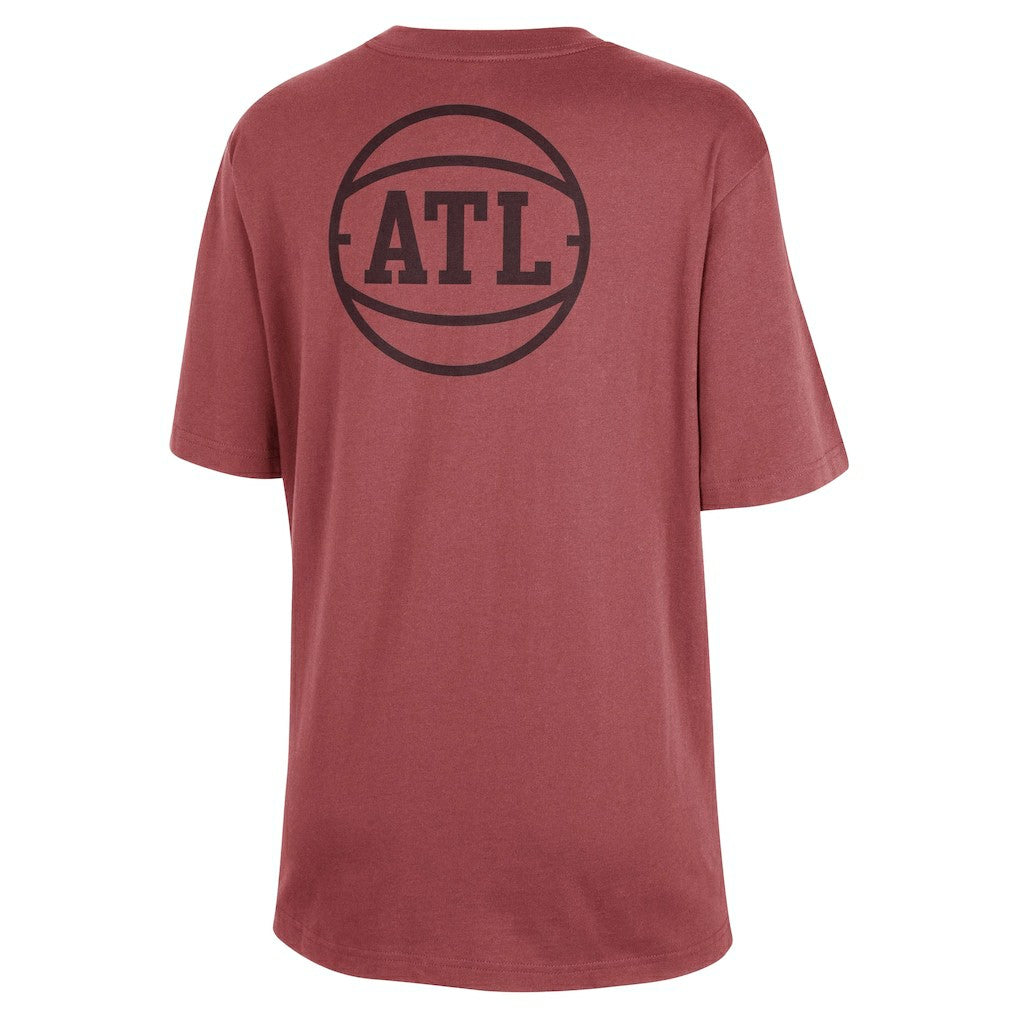 Atlanta Hawks Jordan Brand Women's Courtside Statement Edition Boyfriend T-Shirt Red - NBA