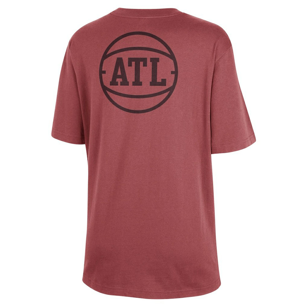 Atlanta Hawks Jordan Brand Women's Courtside Statement Edition Boyfriend T-Shirt Red - NBA