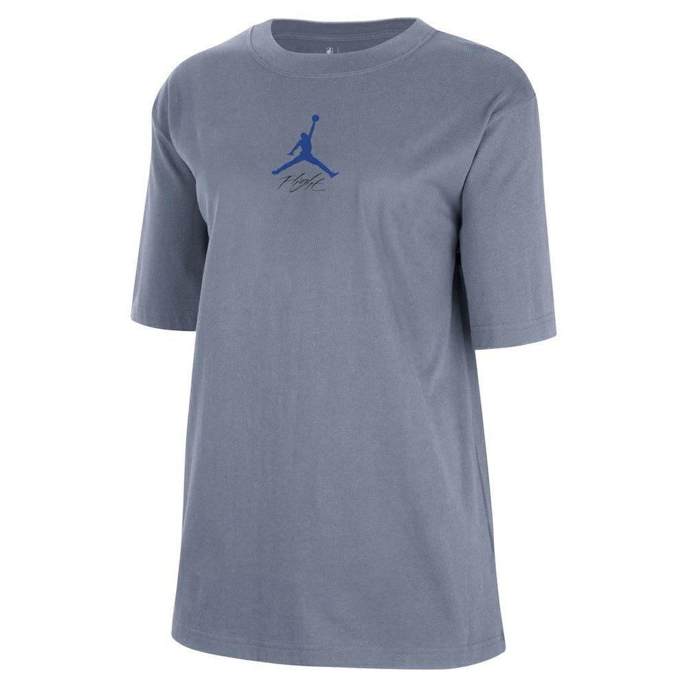 Dallas Mavericks Jordan Brand Women's Courtside Statement Edition Boyfriend T-Shirt Ash - NBA