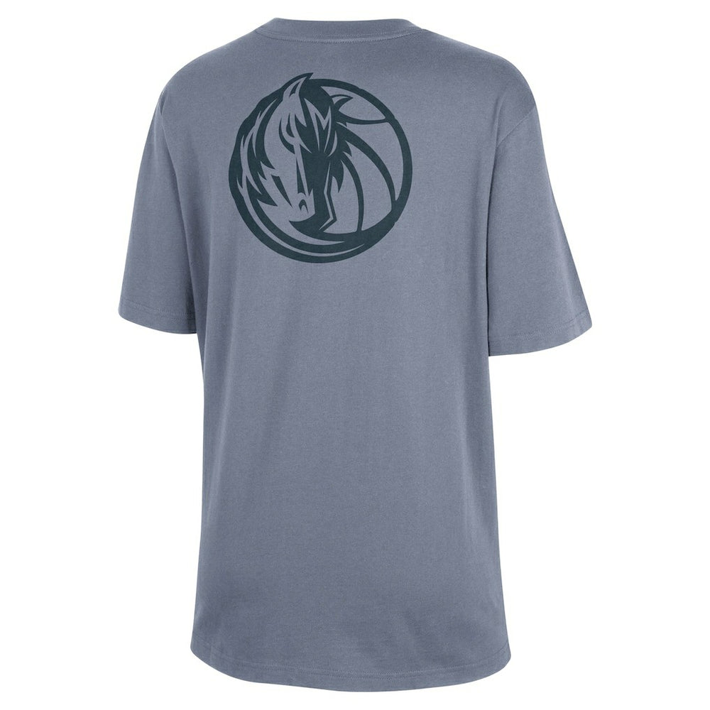 Dallas Mavericks Jordan Brand Women's Courtside Statement Edition Boyfriend T-Shirt Ash - NBA