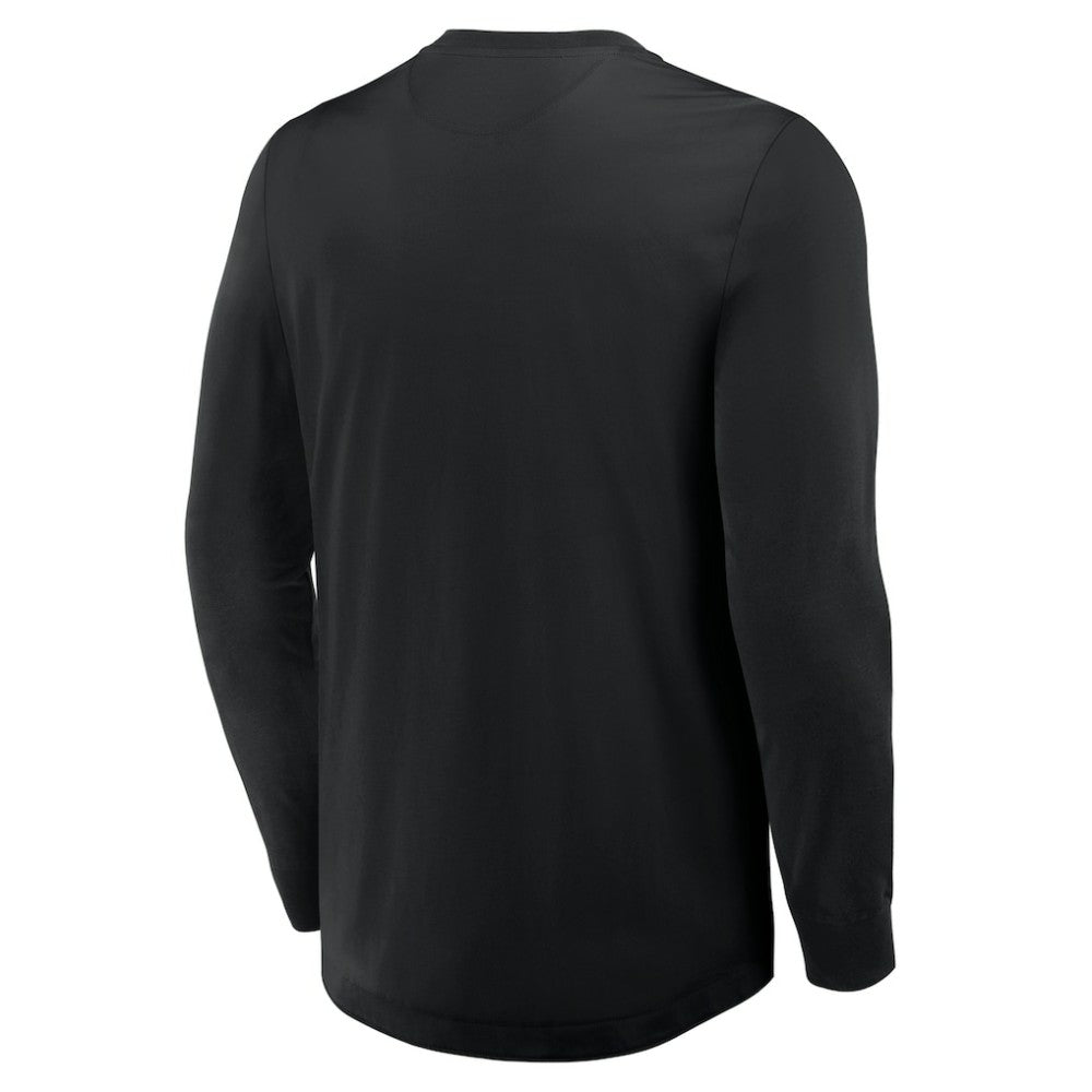 Pittsburgh Penguins Fanatics Adrenaline Push Long Sleeve Henley Shirt - Black - NHL