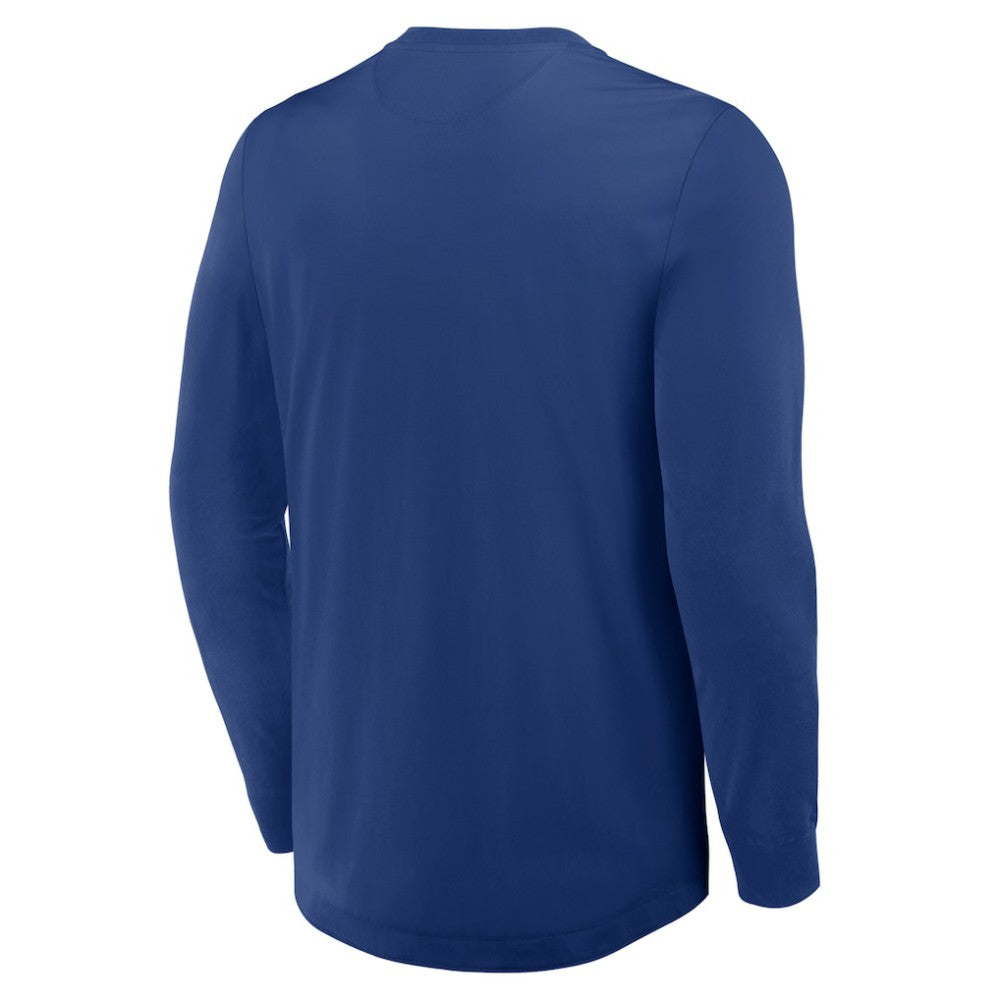 Toronto Maple Leafs Fanatics Adrenaline Push Long Sleeve Henley Shirt - Blue - NHL