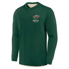 Minnesota Wild Fanatics Adrenaline Push Long Sleeve Henley Shirt - Green - NHL