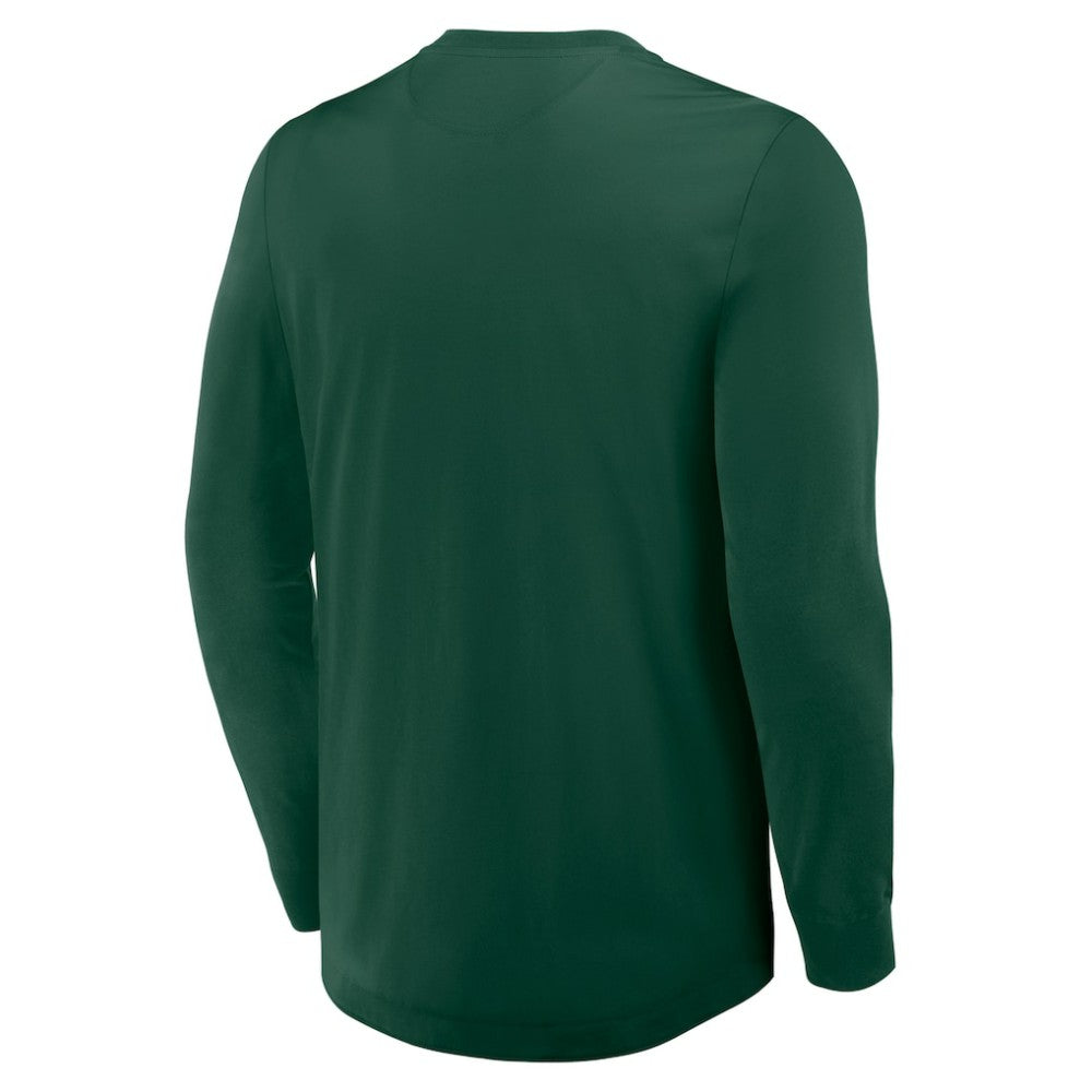 Minnesota Wild Fanatics Adrenaline Push Long Sleeve Henley Shirt - Green - NHL