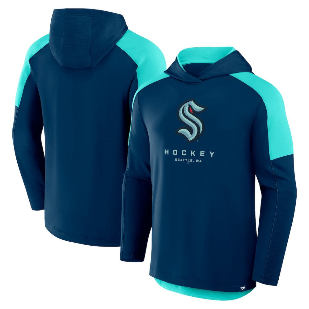Seattle Kraken Fanatics Meta Game Transitional Pullover Hoodie - Deep Sea Blue - NHL