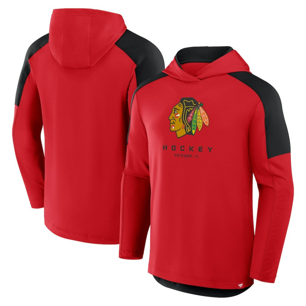 Chicago Blackhawks Fanatics Meta Game Transitional Pullover Hoodie - Red - NHL