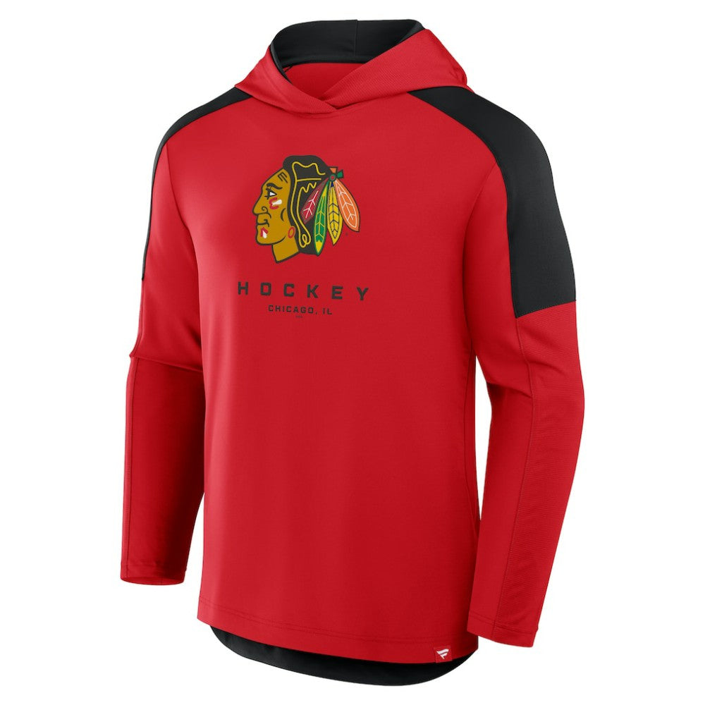 Chicago Blackhawks Fanatics Meta Game Transitional Pullover Hoodie - Red - NHL