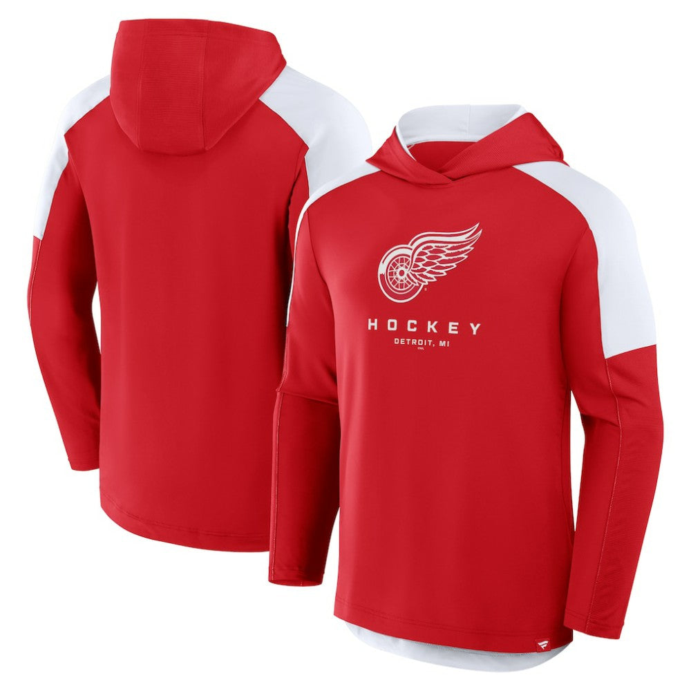 Detroit Red Wings Fanatics Meta Game Transitional Pullover Hoodie - Red - NHL