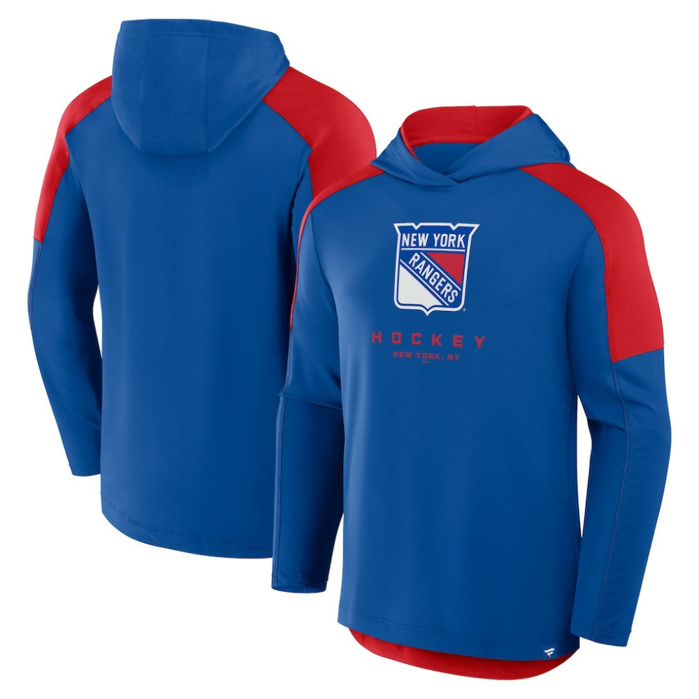 New York Rangers Fanatics Meta Game Transitional Pullover Hoodie - Blue - NHL
