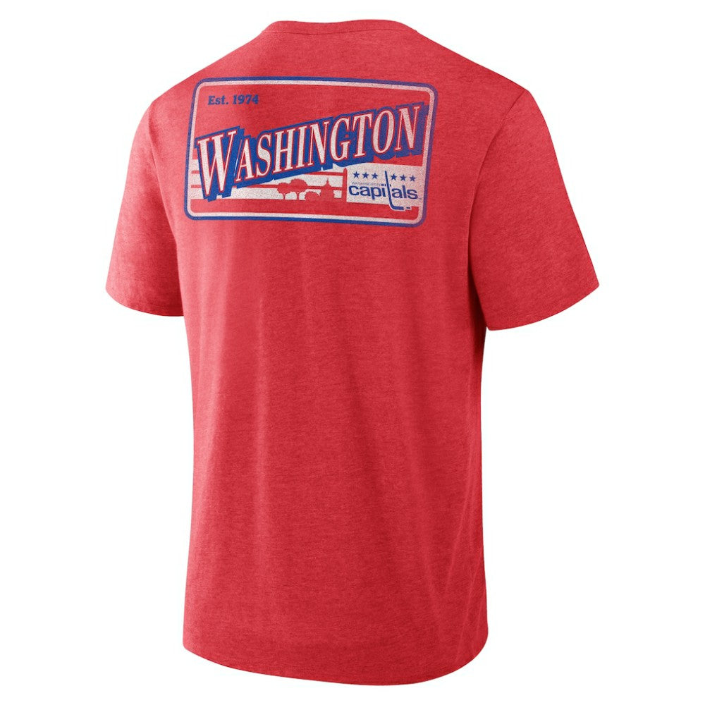Washington Capitals Fanatics Fan Lanes Tri-Blend T-Shirt - Heather Red - NHL