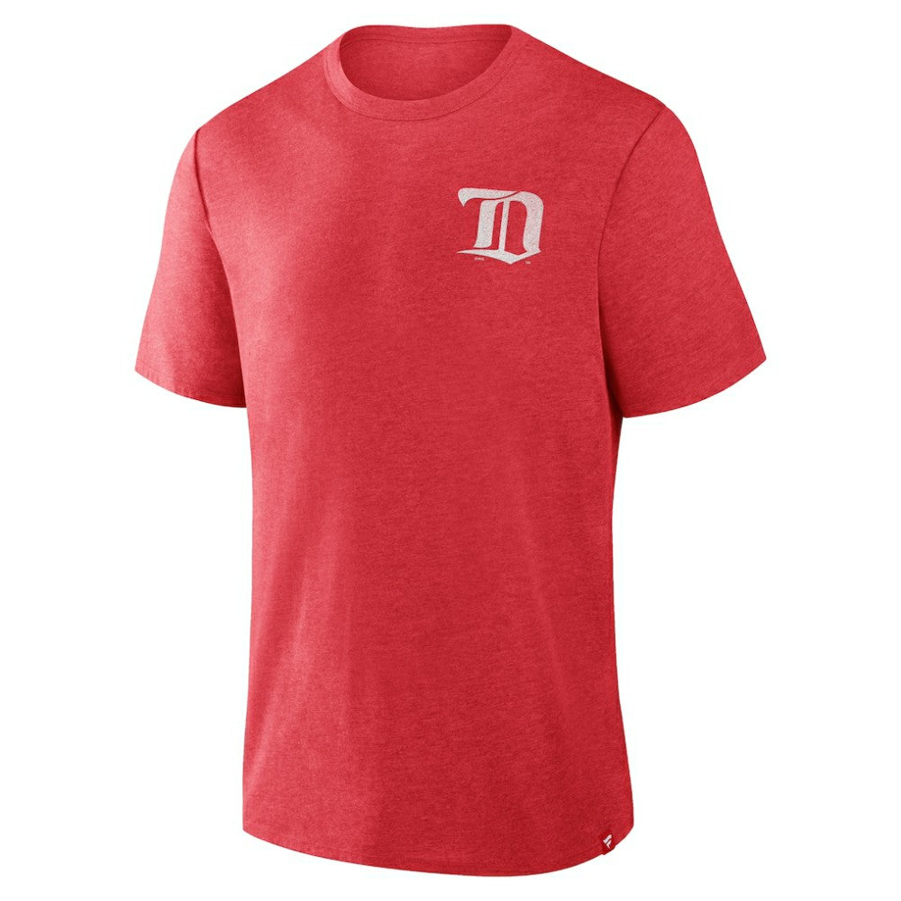 Detroit Red Wings Fanatics Fan Lanes Tri-Blend T-Shirt - Heather Red - NHL