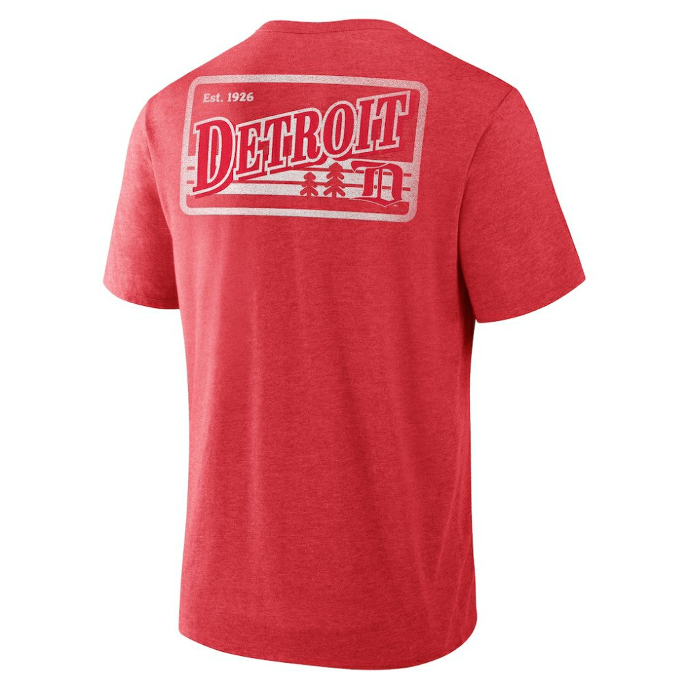 Detroit Red Wings Fanatics Fan Lanes Tri-Blend T-Shirt - Heather Red - NHL
