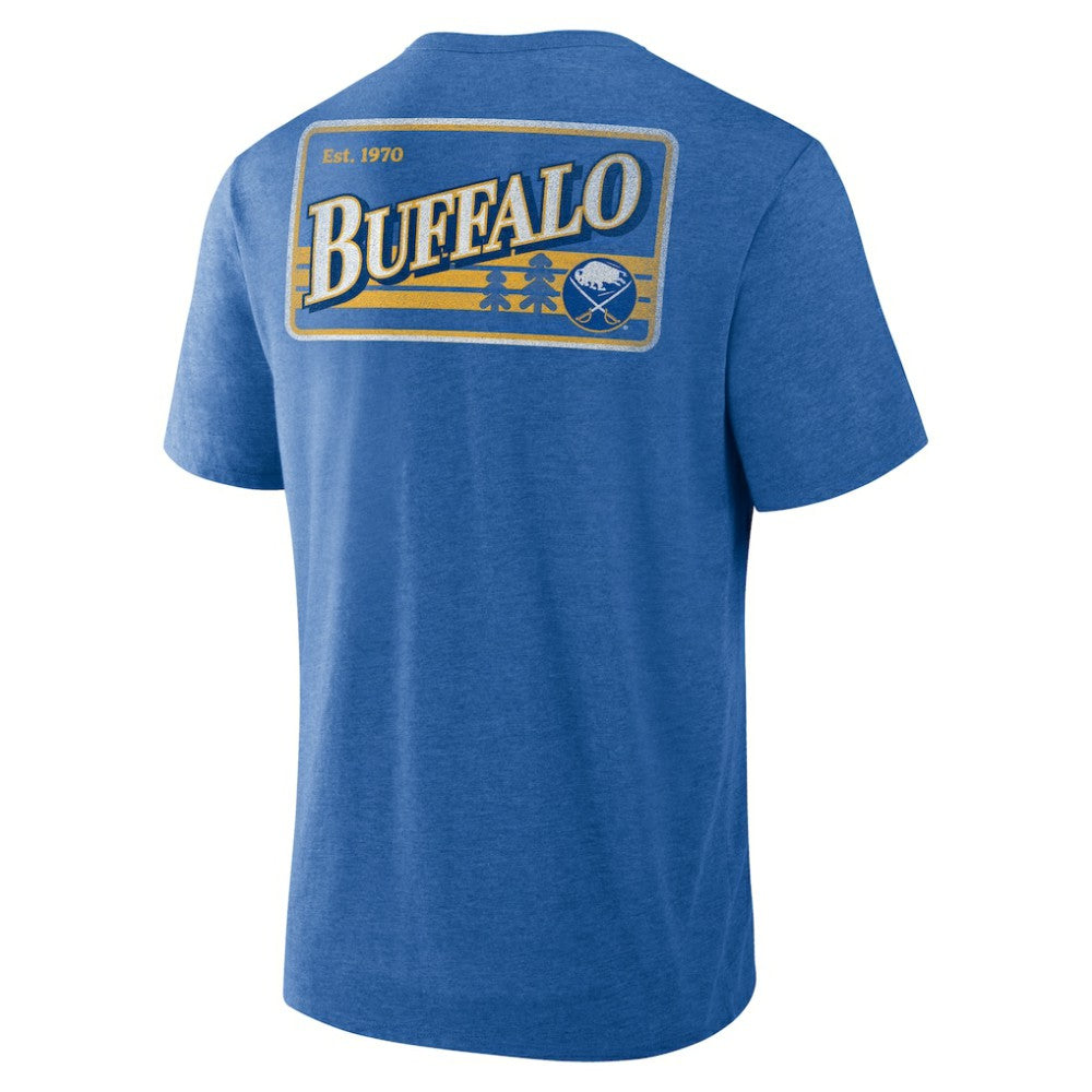 Buffalo Sabres Fanatics Fan Lanes Tri-Blend T-Shirt - Heather Royal - NHL