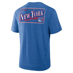 New York Rangers Fanatics Fan Lanes Tri-Blend T-Shirt - Heather Blue - NHL