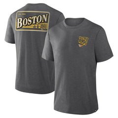 Boston Bruins Fanatics Fan Lanes Tri-Blend T-Shirt - Heather Charcoal - NHL