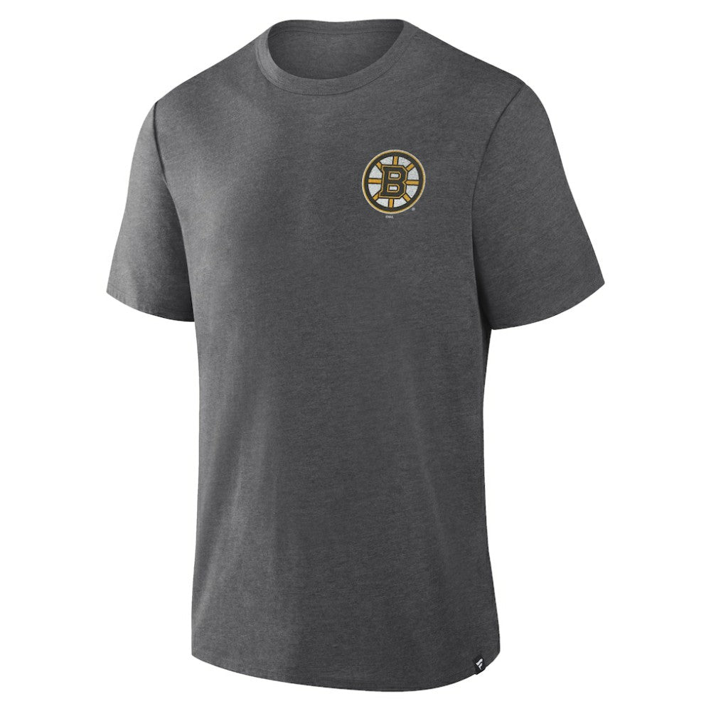 Boston Bruins Fanatics Fan Lanes Tri-Blend T-Shirt - Heather Charcoal - NHL