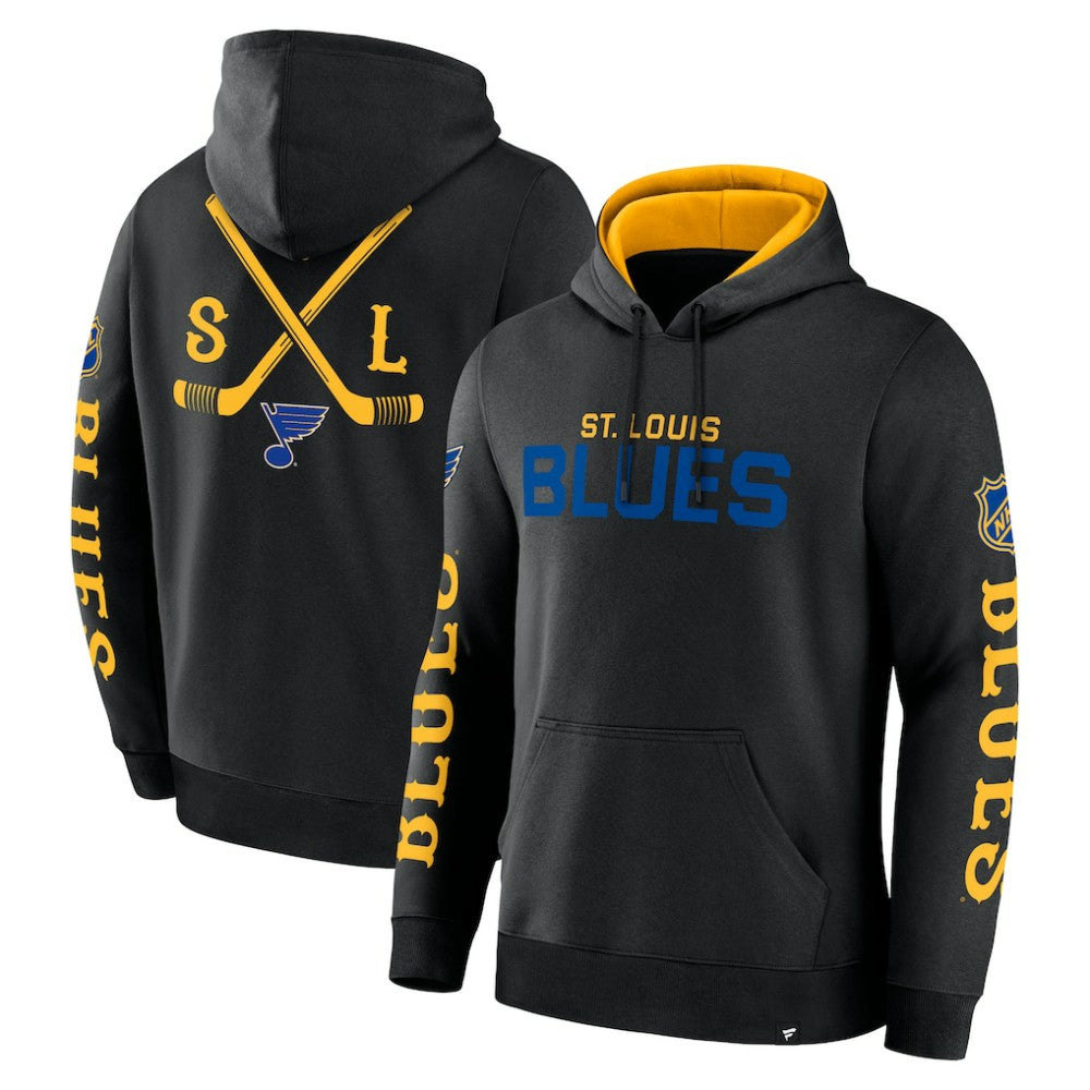 St. Louis Blues Fanatics Big City Legacy Fleece Pullover Hoodie - Black - NHL