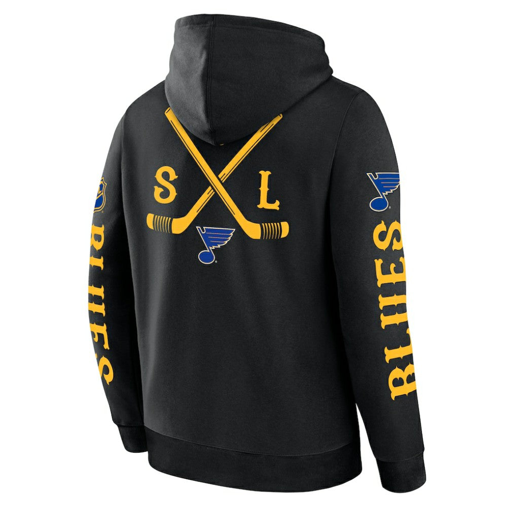 St. Louis Blues Fanatics Big City Legacy Fleece Pullover Hoodie - Black - NHL