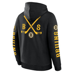 Boston Bruins Fanatics Big City Legacy Fleece Pullover Hoodie - Black - NHL