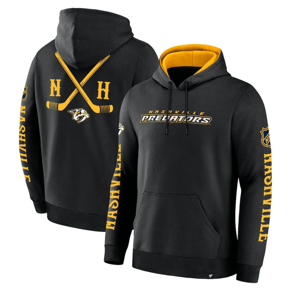 Nashville Predators Fanatics Big City Legacy Fleece Pullover Hoodie - Black - NHL