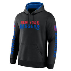 New York Rangers Fanatics Big City Legacy Fleece Pullover Hoodie - Black - NHL