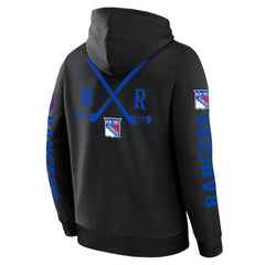 New York Rangers Fanatics Big City Legacy Fleece Pullover Hoodie - Black - NHL