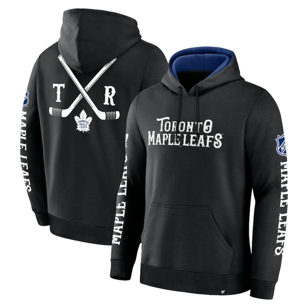 Toronto Maple Leafs Fanatics Big City Legacy Fleece Pullover Hoodie - Black - NHL