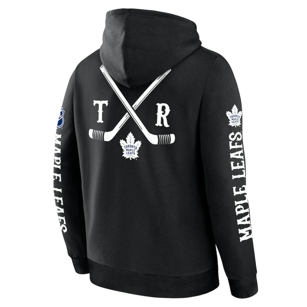 Toronto Maple Leafs Fanatics Big City Legacy Fleece Pullover Hoodie - Black - NHL